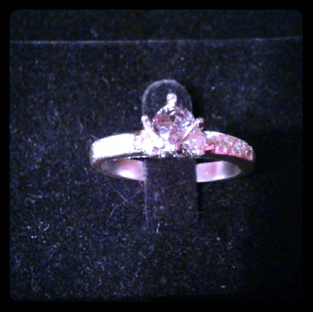 Natural Violet Spinel Diamond Engagement Ring